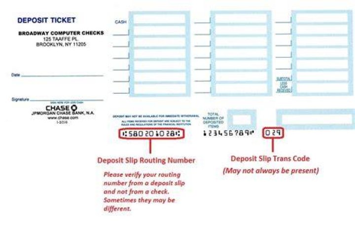 Account Number On Deposit Slip