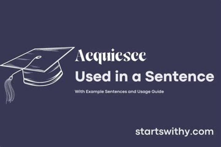 Acquiesce In A Sentence - How To Discuss