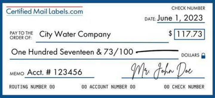 Address Change Labels For Checks