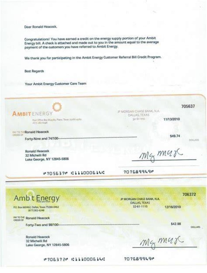 Ambit Energy Checks - How To Discuss