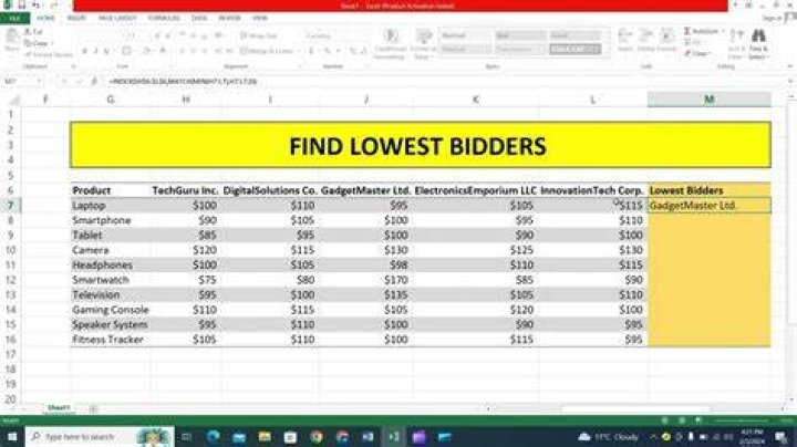 Apparent low bidder - How To Discuss