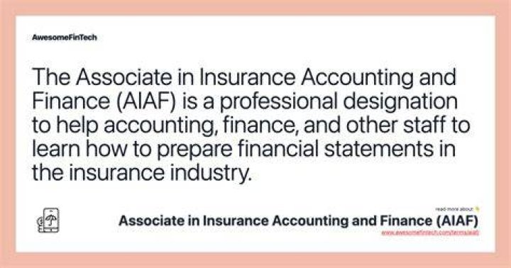 Associate In Insurance Accounting And Finance (AIAF)