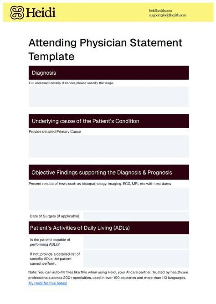 Attending physician's statement - How To Discuss