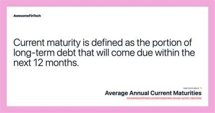 Average annual current maturities (AACM)