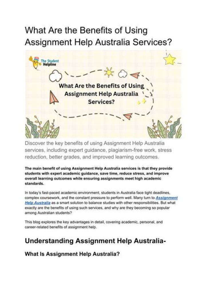Benefits of Using Assignment Assistance Services in Australia