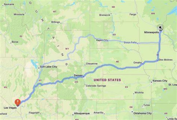 Best Driving Route From Minneapolis To Las Vegas