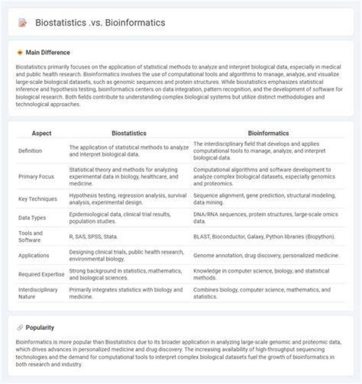 Bioinformatics Vs Biostatistics - How To Discuss
