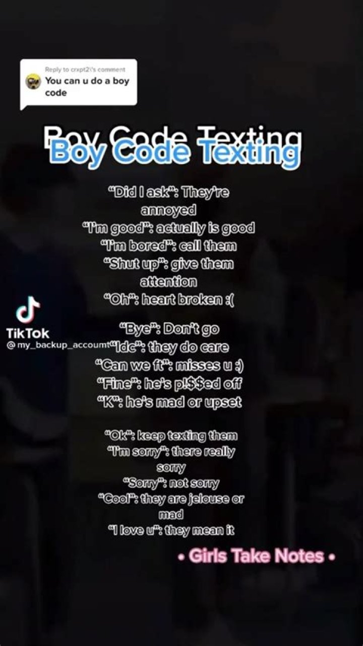 Boy code - How To Discuss
