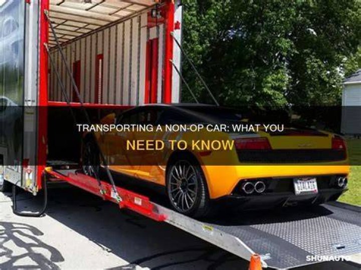 Can You Sell A Non Op Car