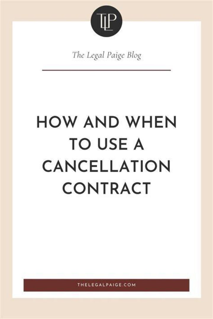 Cancellable contract - How To Discuss