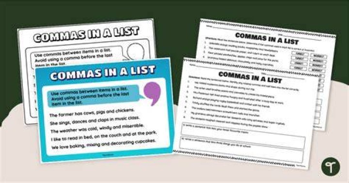 Commas in a list - How To Discuss