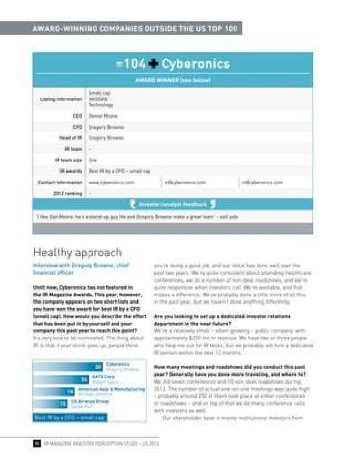 Cyberonics - How To Discuss