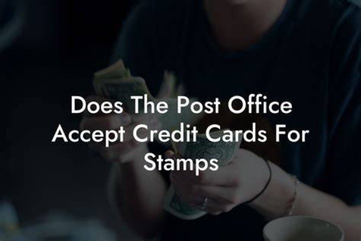 Does The Post Office Accept Credit Cards