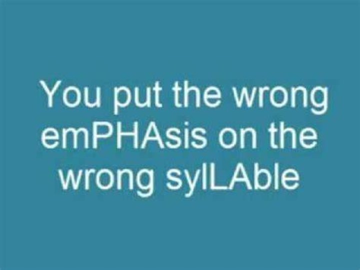 Emphasis On The Wrong Syllable