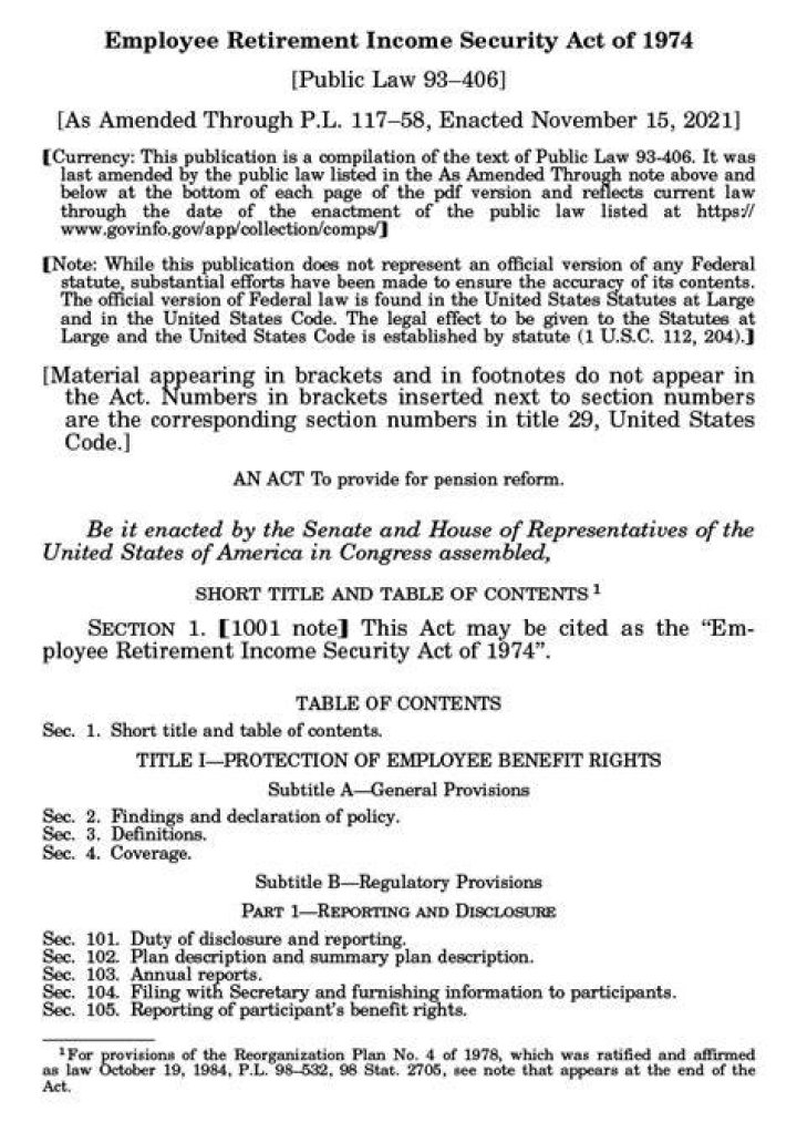 Employee Retirement Income Security Act Section 404(c)