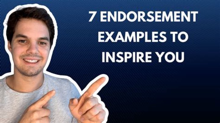 Endorsements - How To Discuss