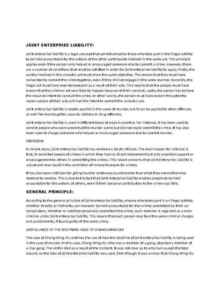 Enterprise liability doctrine - How To Discuss