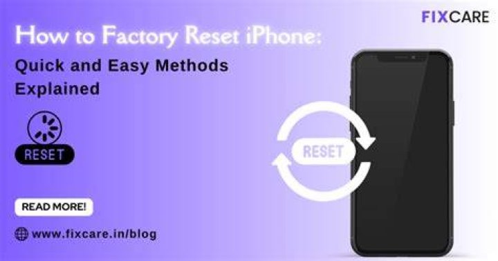 Factory reset phone - How To Discuss