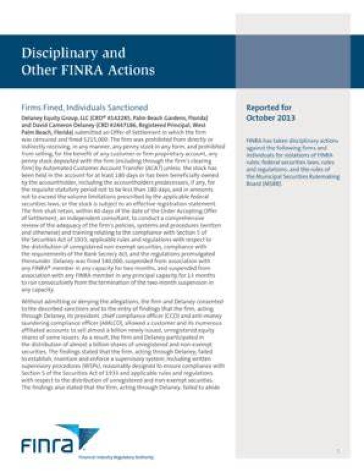 Finra Statutory Disqualification Misdemeanor - How To Discuss