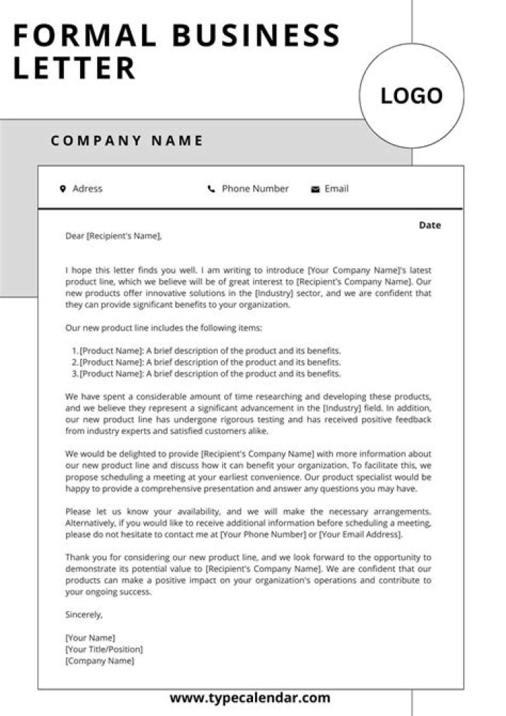 Formal business letter - How To Discuss