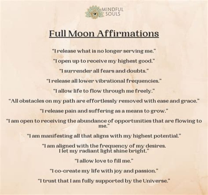 Full moon affirmations - How To Discuss