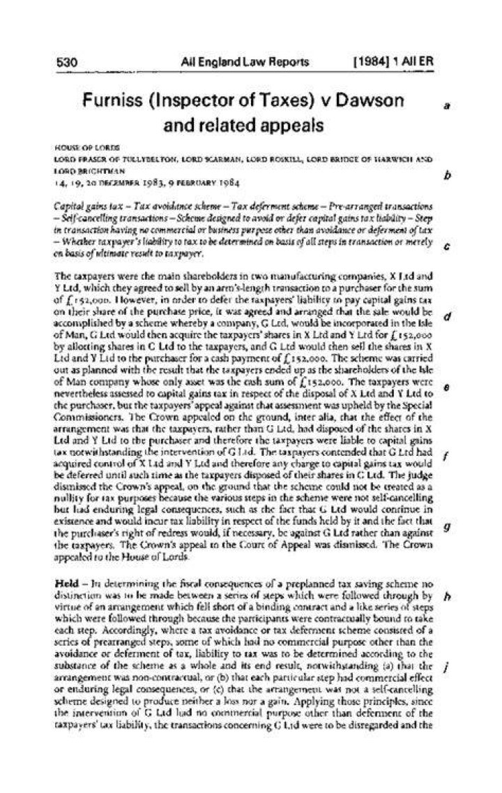 Furniss V. Dawson - How To Discuss