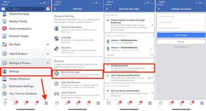 How do i change my facebook password