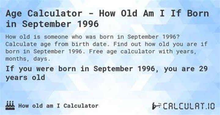 How Old Are You If You Were Born In 1990