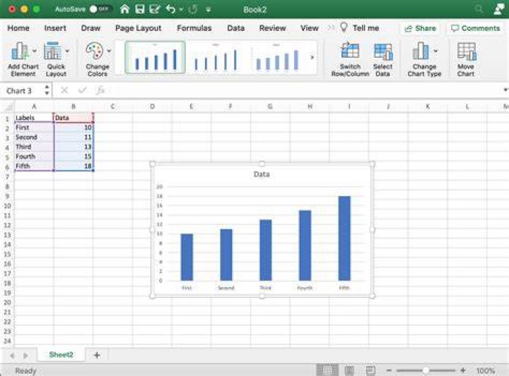 How to create a bar graph in excel