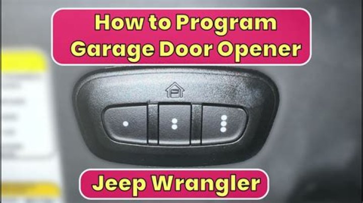 How To Program Jeep Garage Door Opener