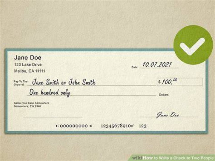 How to Write a Check to Two People