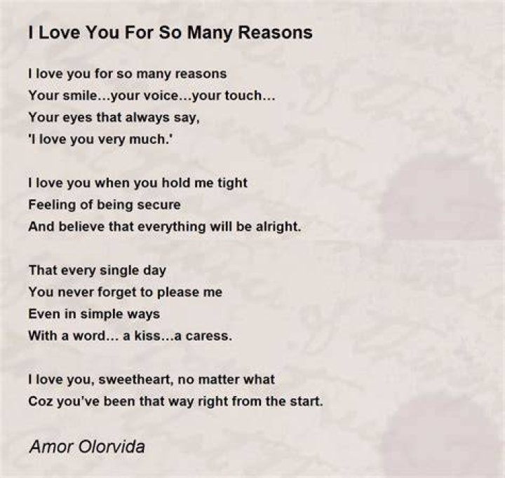 I Love You For So Many Reasons
