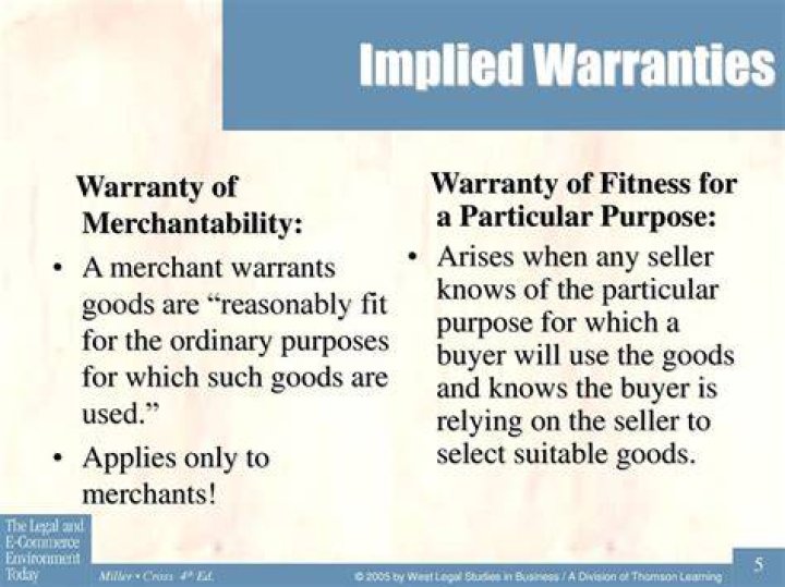 Implied Warranty Of Merchantability - How To Discuss