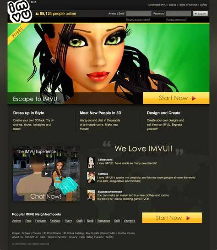 Imvu Homepage - How To Discuss