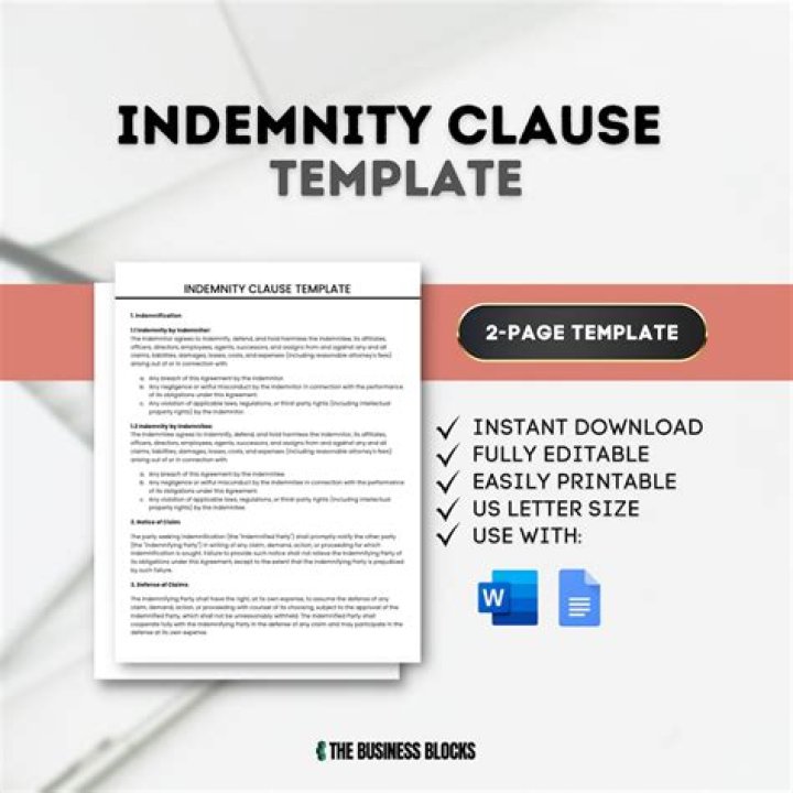 Indemnity clause - How To Discuss