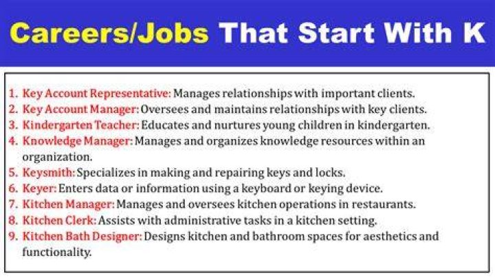 Jobs That Start With K