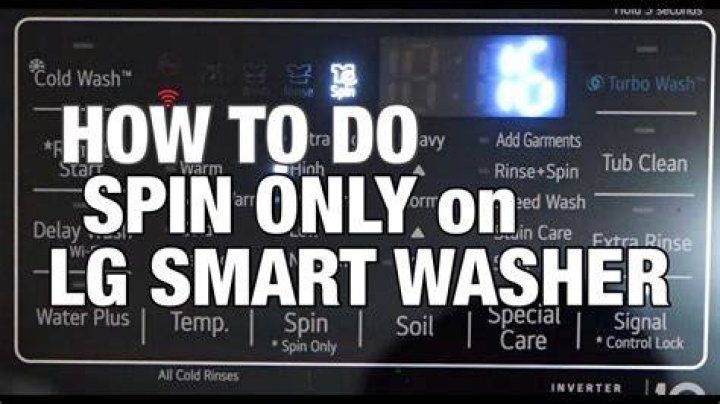 Lg Washer Spin Only - How To Discuss