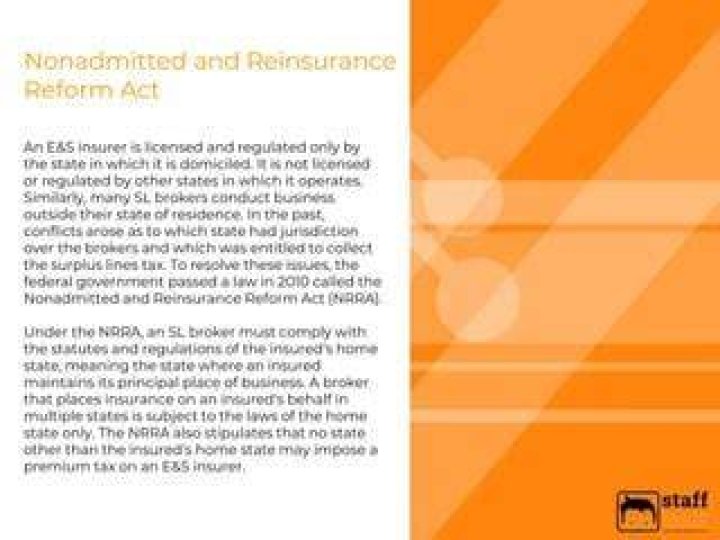 Nonadmitted insurer - How To Discuss