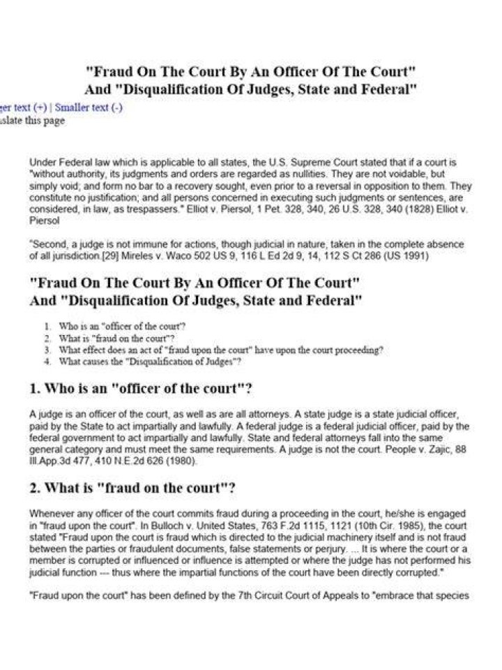 Officer of the court - How To Discuss