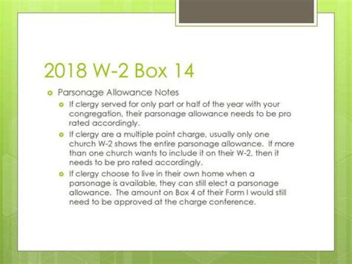 Parsonage allowance - How To Discuss