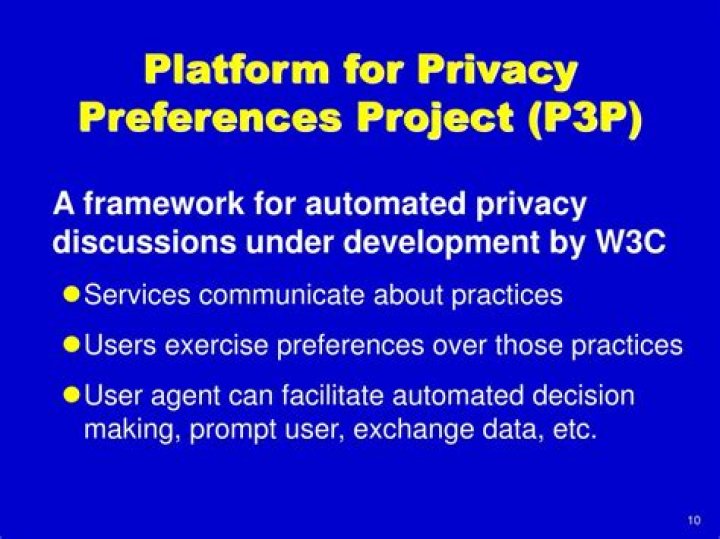 Platform for privacy preferences project (P3P)