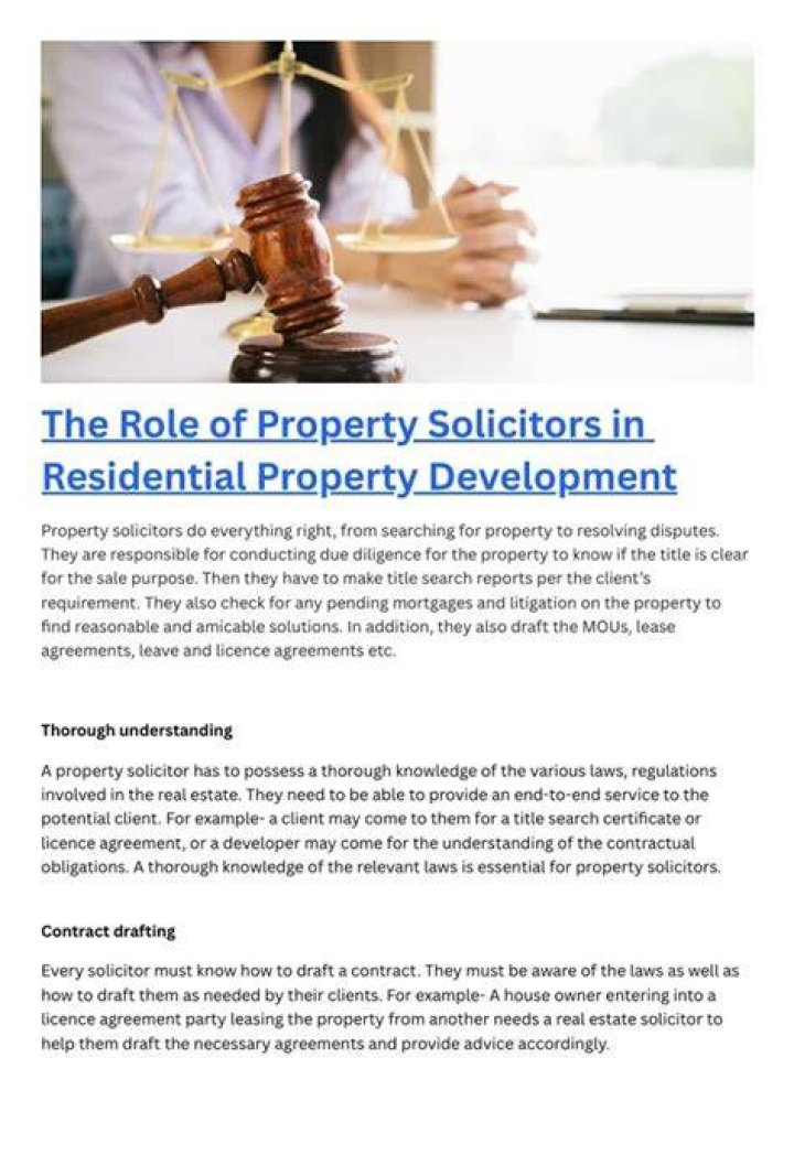Residential property - How To Discuss