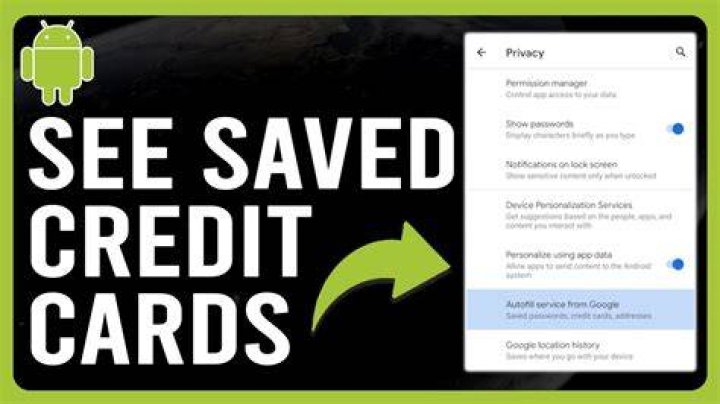 Saved credit cards - How To Discuss