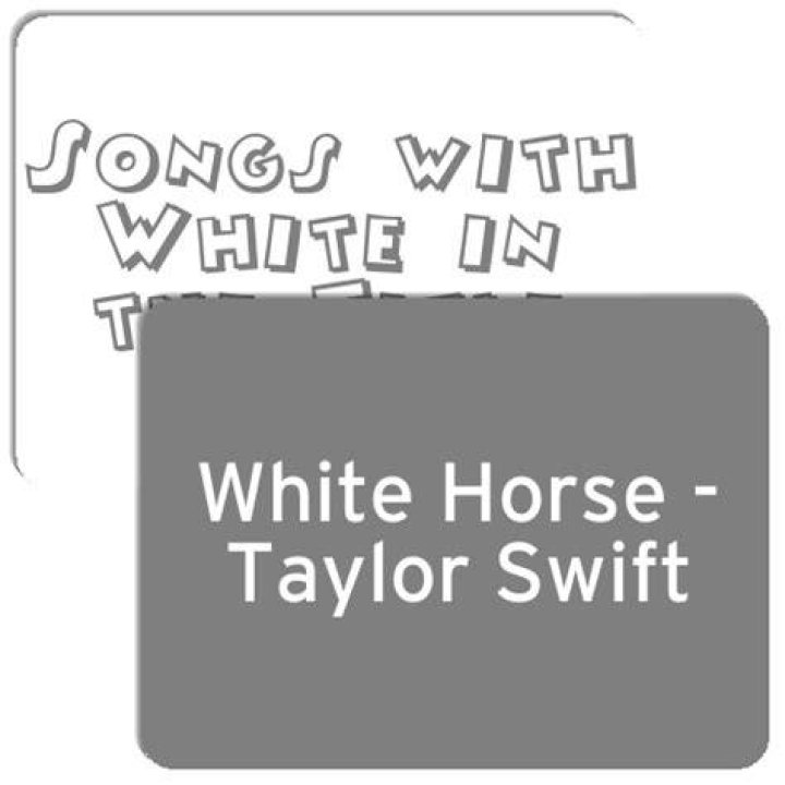 Songs With White In The Title