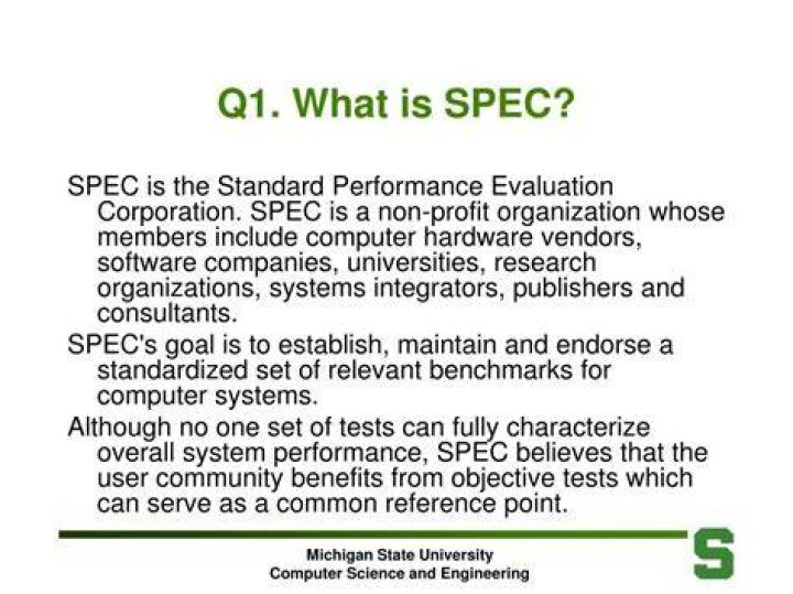 Standard Performance Evaluation Corporation (SPEC)