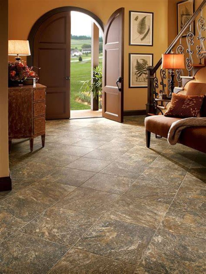 Stone look vinyl plank flooring