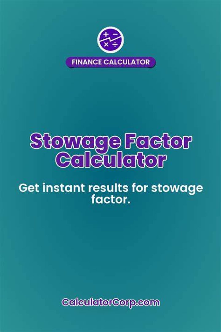 Stowage factor - How To Discuss