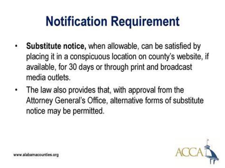 Substitute Notice - How To Discuss
