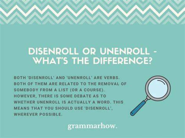 Unenroll Or Disenroll - How To Discuss