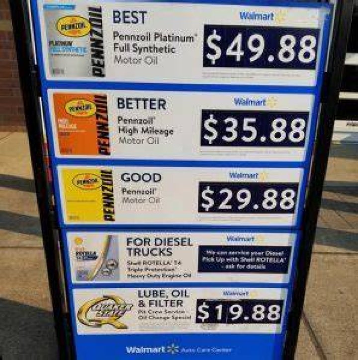 Walmart Synthetic Oil Change Price